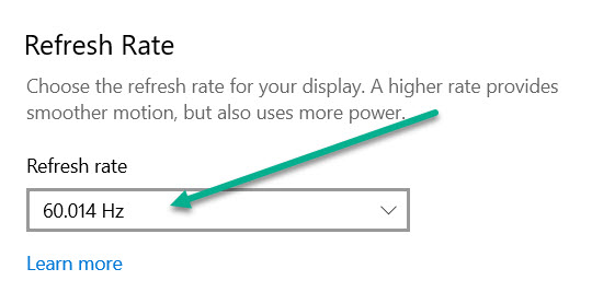 refresh rate to fix Black and white lines permanently stuck on screen