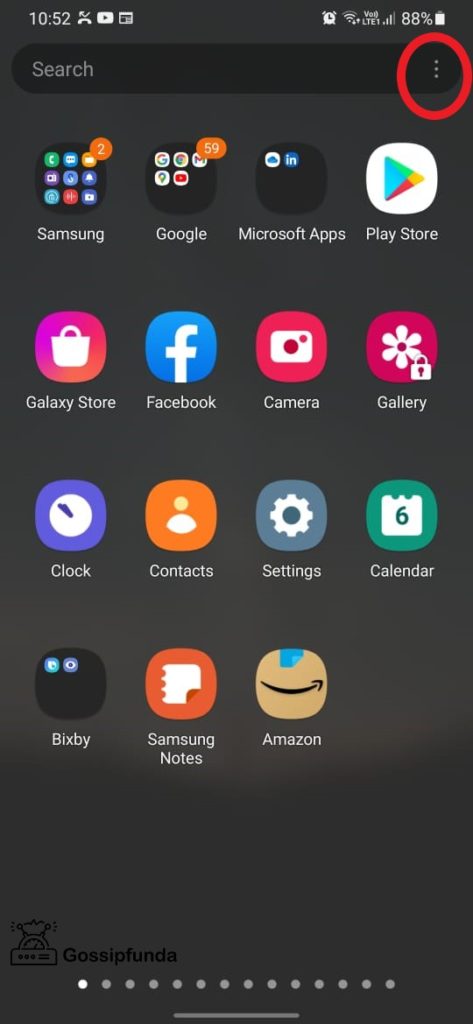 How do you find hidden apps on Samsung?