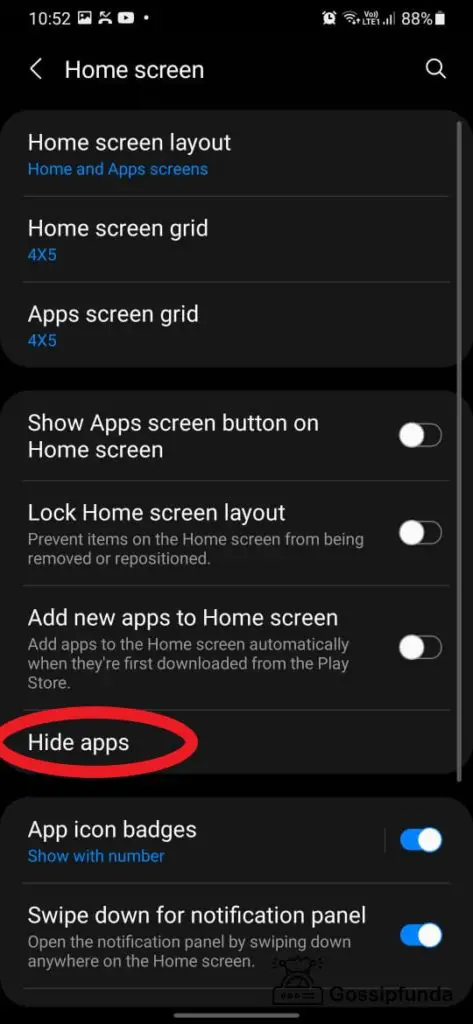 Hide Apps