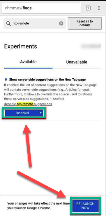 Disable the article suggestions using chrome://flags/#enable-ntp-remote-suggestions