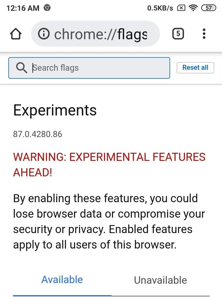 Turn- off the recommended articles in chrome using flag