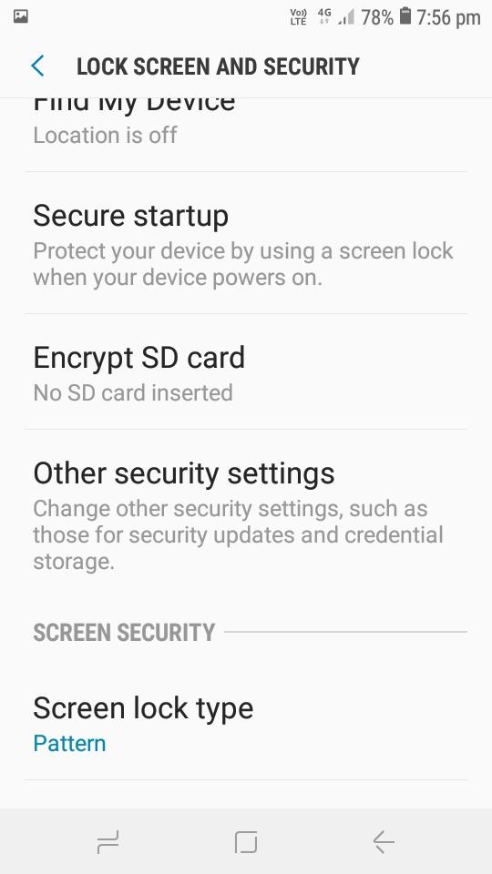 other security settings