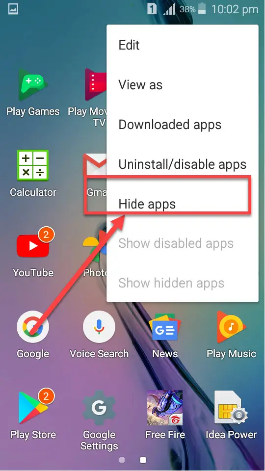 How to hide/unhide messenger app?