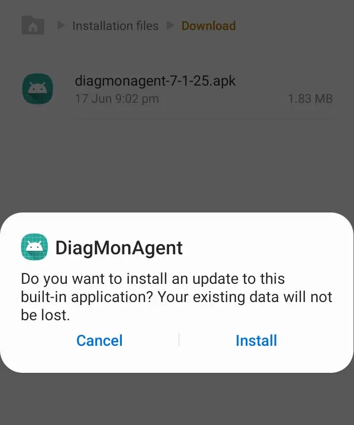 Diagmonagent что это за программа на андроид