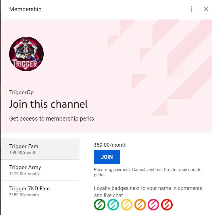 Offering Channel Memberships