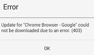 Fix the Error 403 in Android Apps Downloading