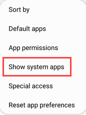 Show System Apps