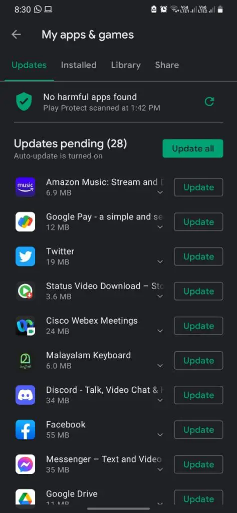 app update