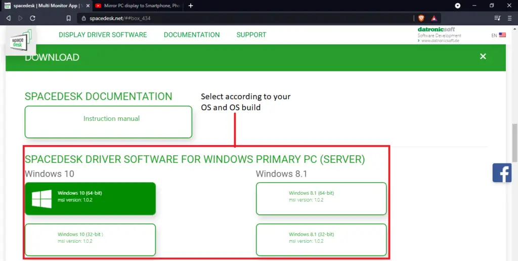 Spacedesk driver software