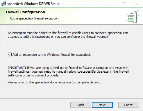 space desk firewall