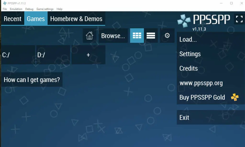 Open the PPSSPP emulator to locate the game