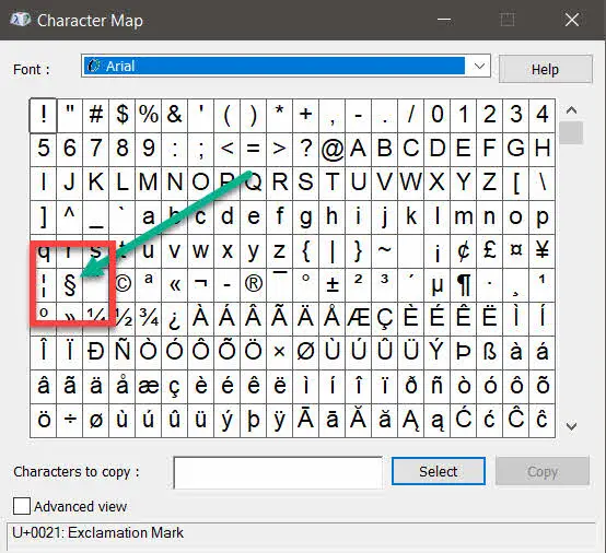 How to type § symbol?