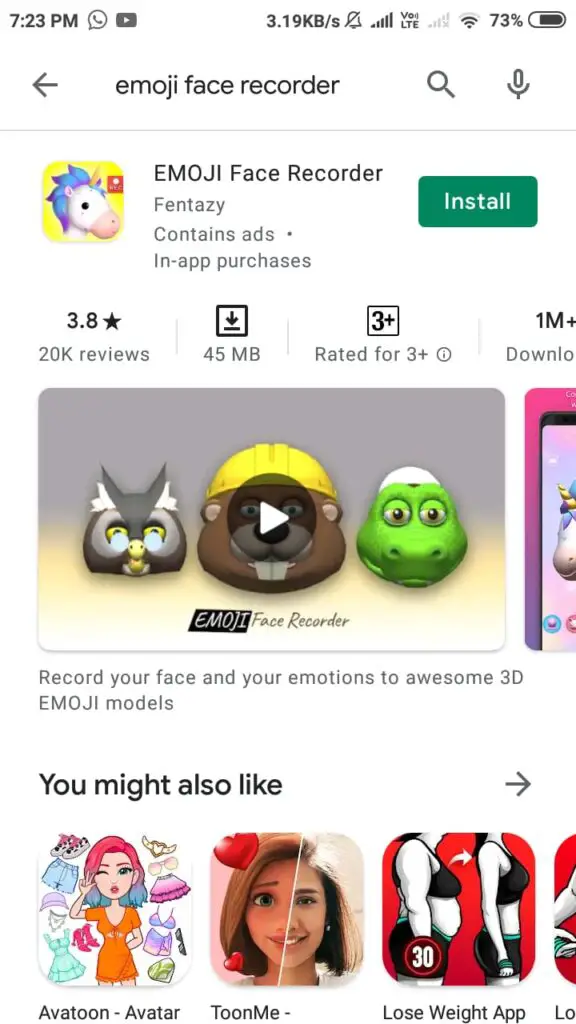 Emoji face recorder