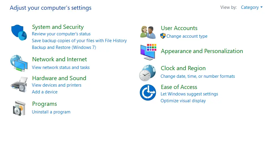 open user account for Default administrative password