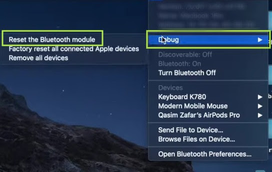 Reset the Bluetooth module to fix AirPods won't connect to MacBook