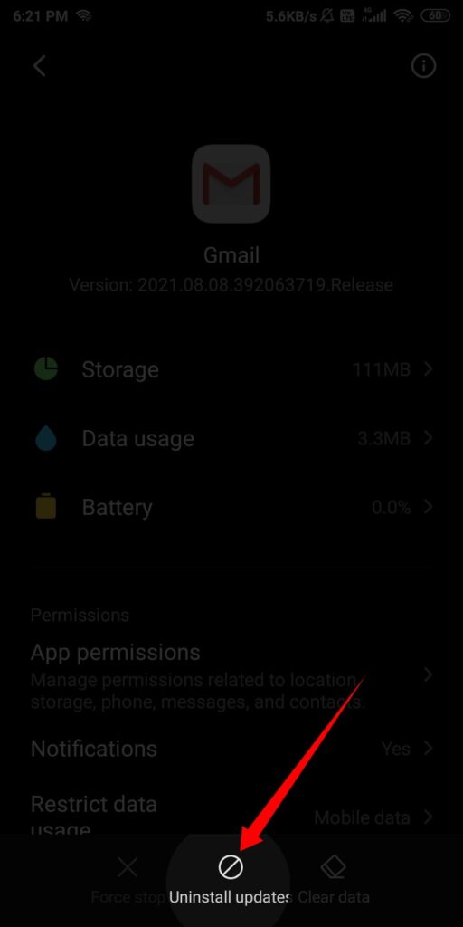 uninstall update to stop auto download notification sounds