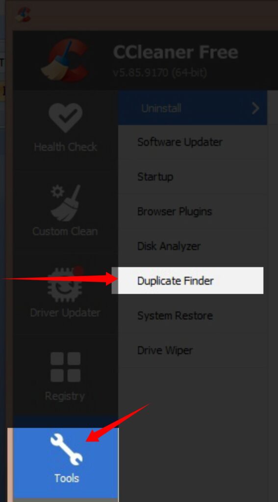 how to delete duplicate photos ccleaner