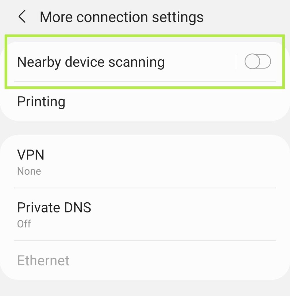 Nearby device scanning