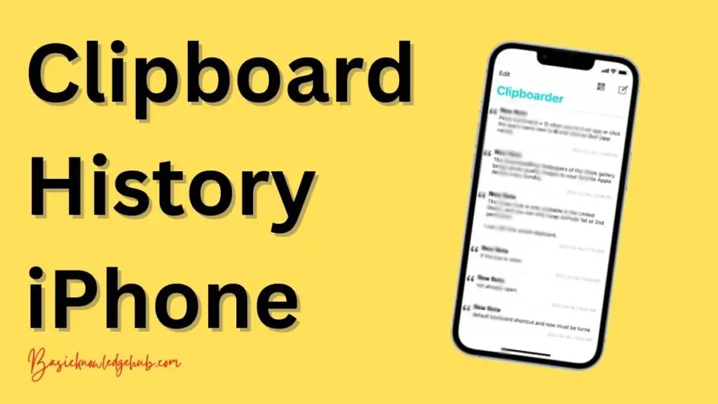 Clipboard History iPhone