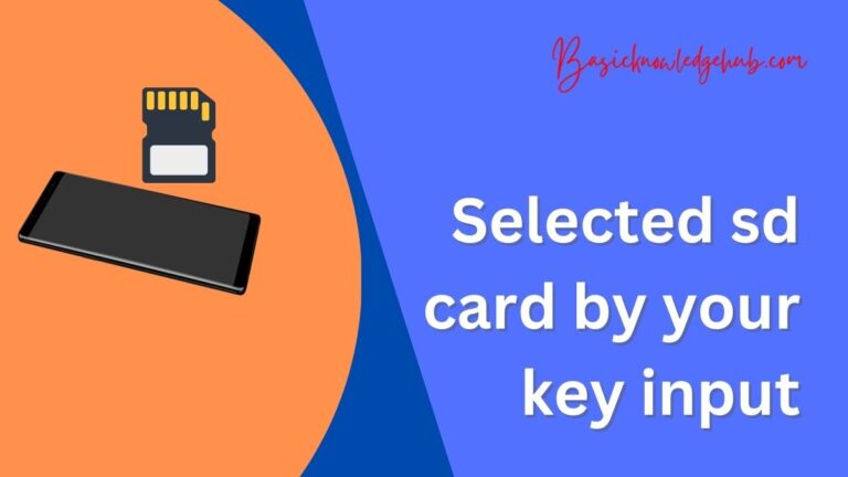 Selected sd card by your key input