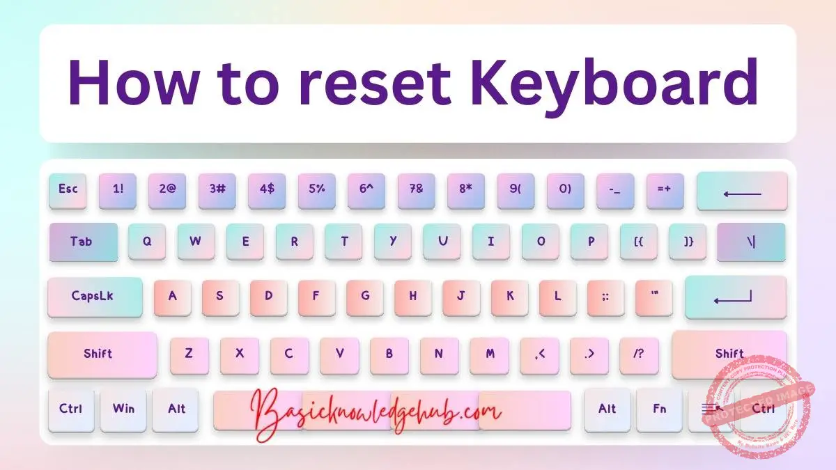 How to reset Keyboard Basicknowledgehub