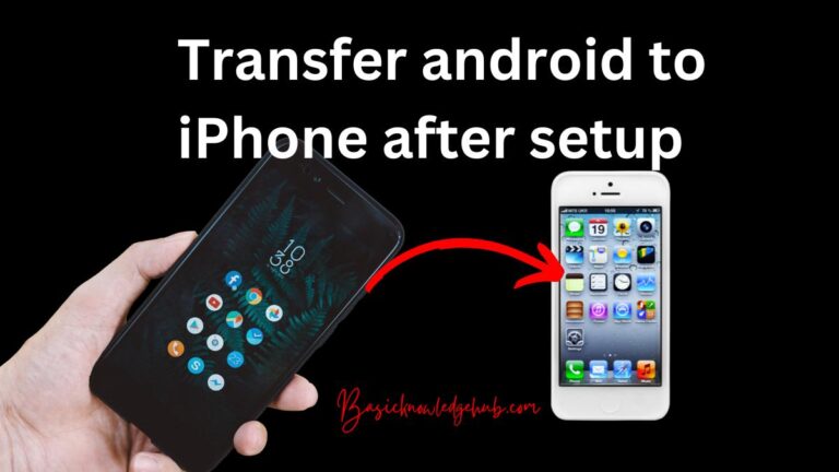 Transfer android to iPhone after setup