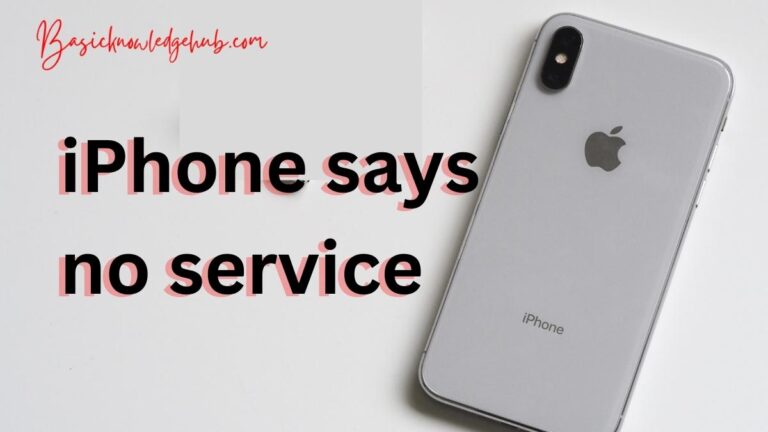 iPhone says no service