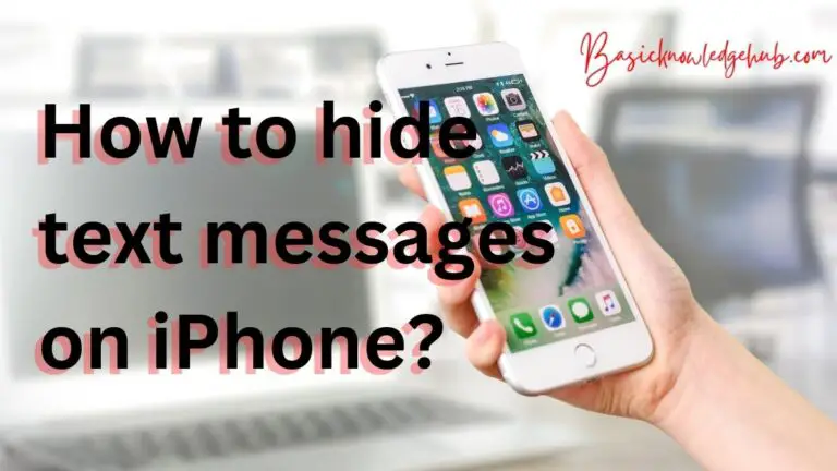 How to hide text messages on iPhone?