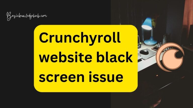 Crunchyroll website black screen issue
