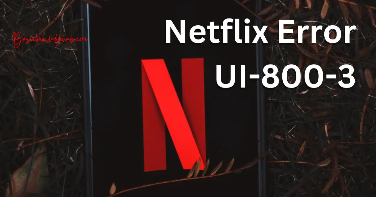 Netflix Error ui-800-3