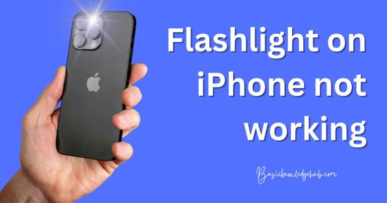 Flashlight on iPhone not working
