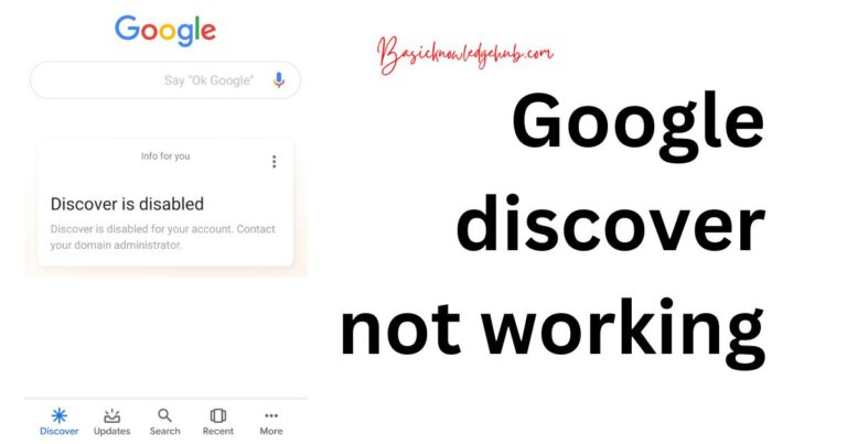 Google discover not working