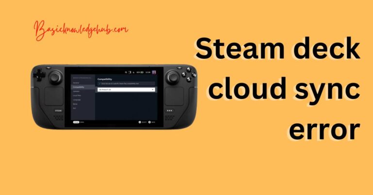 Steam deck cloud sync error