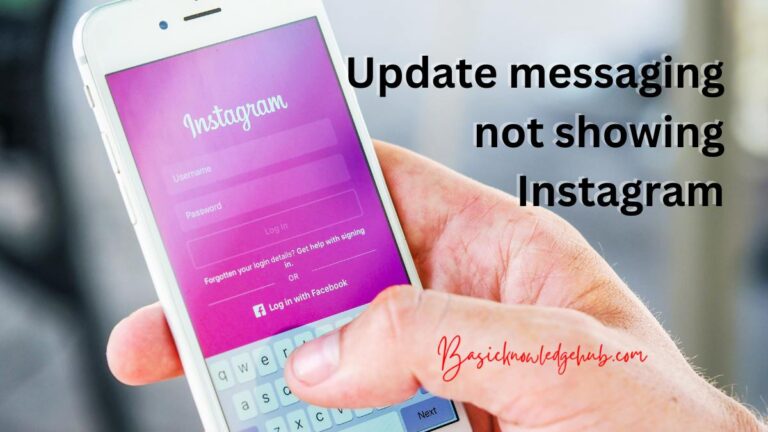 Update messaging not showing Instagram