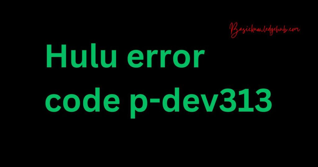 Hulu error code p-dev313