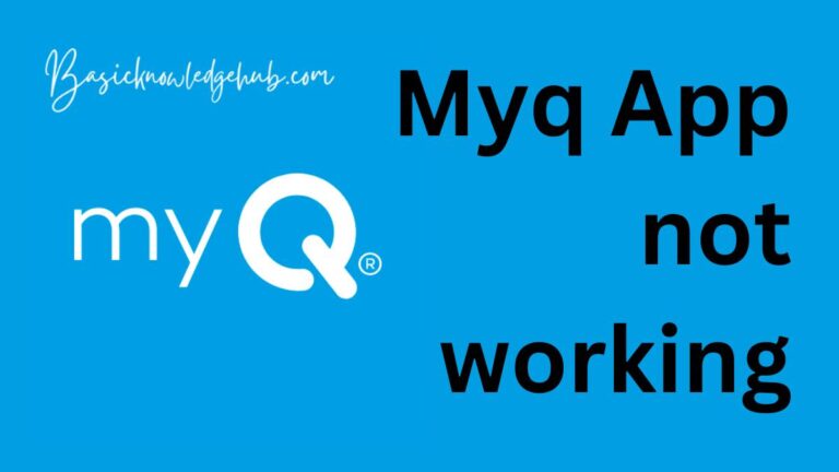 Myq App not working