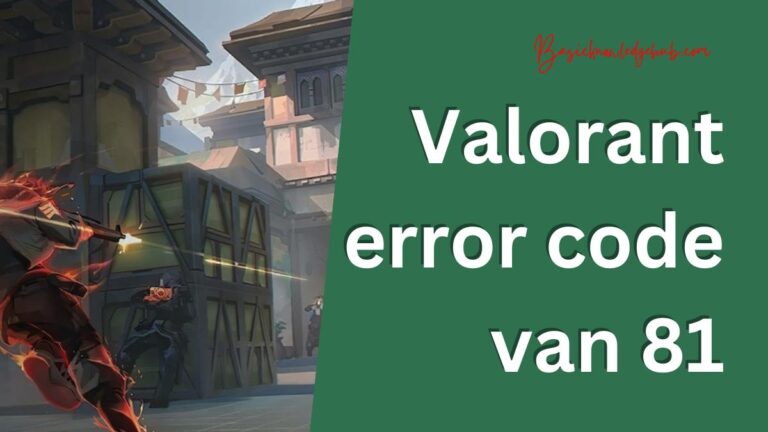 Valorant error code van 81