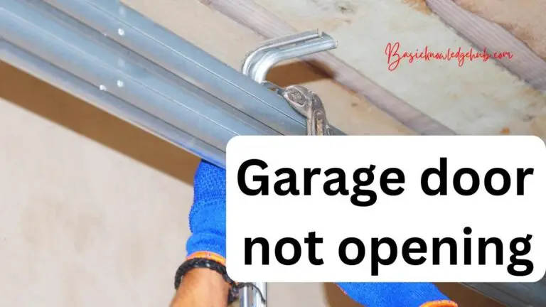 Garage door not opening