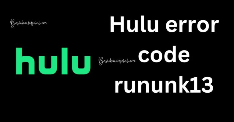 Hulu error code rununk13