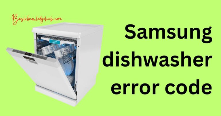 Samsung dishwasher error code