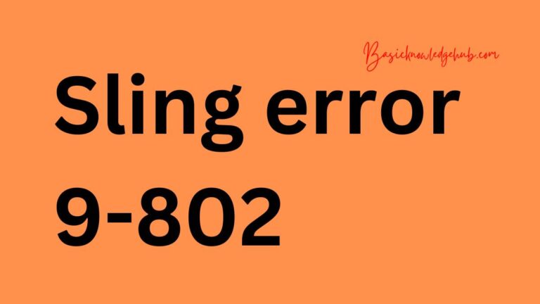 Sling error 9-802