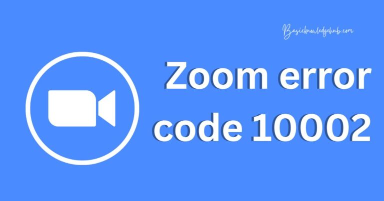 Zoom error code 10002