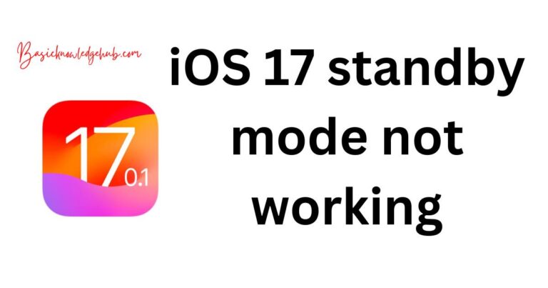 iOS 17 standby mode not working