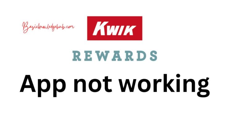 Kwik rewards app not working