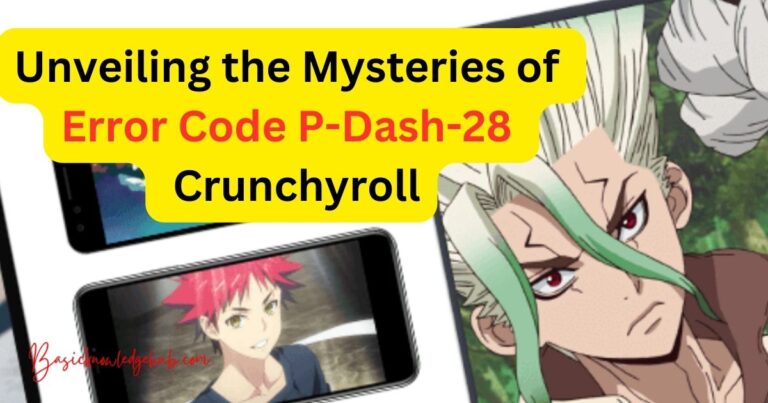 Error Code P-Dash-28 on Crunchyroll