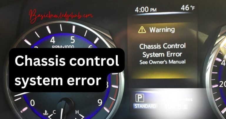 Chassis control system error