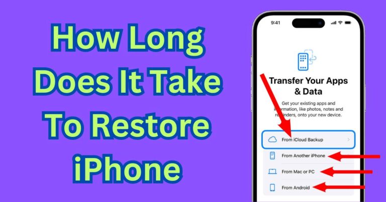 How Long Does It Take To Restore iPhone