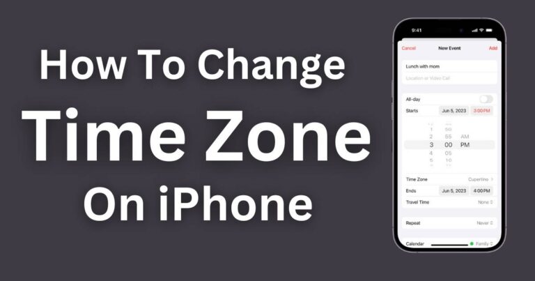 How To Change Time Zone On iPhone