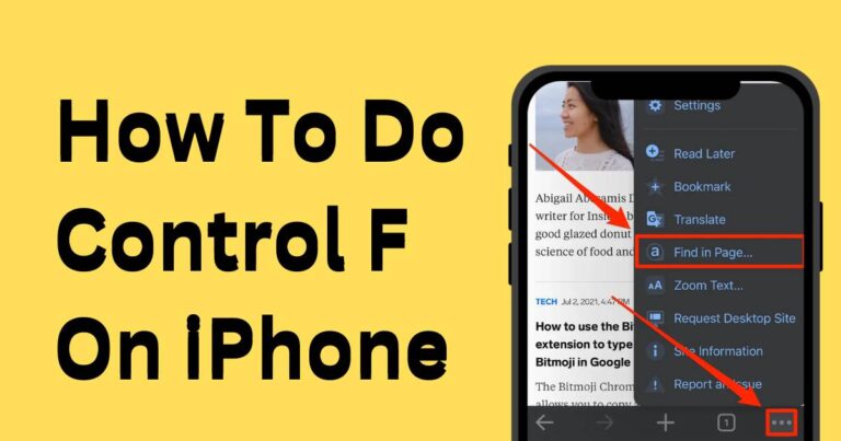 How To Do Control F On iPhone