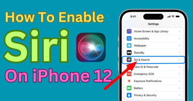 How To Enable Siri On iPhone 12